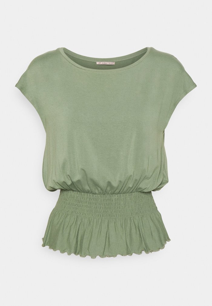 T Chemises Anna Field BASIC Vert Clair Femme | JPY-7071295